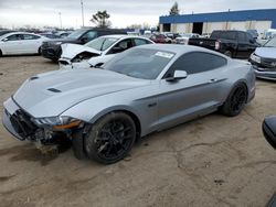 Salvage cars for sale at Woodhaven, MI auction: 2021 Ford Mustang GT