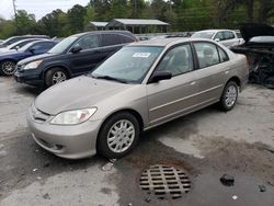 Salvage cars for sale at Savannah, GA auction: 2005 Honda Civic LX