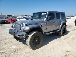 Salvage cars for sale at Haslet, TX auction: 2018 Jeep Wrangler Unlimited Sahara