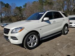 Mercedes-Benz M-Class salvage cars for sale: 2012 Mercedes-Benz ML 350 Bluetec