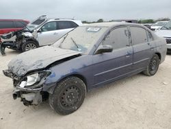 Salvage cars for sale at San Antonio, TX auction: 2004 Honda Civic LX