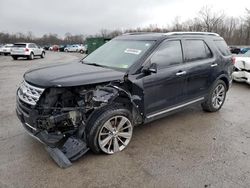 Salvage cars for sale from Copart Ellwood City, PA: 2018 Ford Explorer Limited