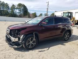 Salvage cars for sale from Copart Seaford, DE: 2019 Toyota Highlander LE