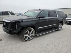 Salvage cars for sale at Kansas City, KS auction: 2015 Cadillac Escalade ESV Premium