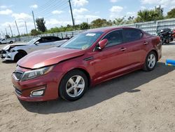 Vehiculos salvage en venta de Copart Miami, FL: 2015 KIA Optima LX