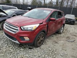 Salvage cars for sale at Waldorf, MD auction: 2017 Ford Escape SE