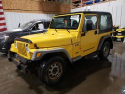 Jeep Wrangler salvage cars for sale: 2002 Jeep Wrangler / TJ X