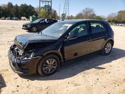 Salvage cars for sale at China Grove, NC auction: 2017 Volkswagen Golf S