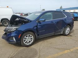 Salvage cars for sale from Copart Woodhaven, MI: 2022 Chevrolet Equinox LT