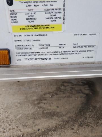 2023 Other 2023 Giddy Up 7X16 Enclosed Trailer