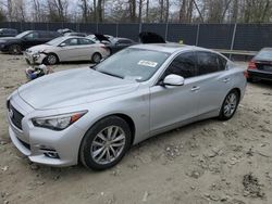 Salvage cars for sale from Copart Waldorf, MD: 2016 Infiniti Q50 Base