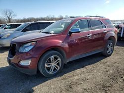 Salvage cars for sale from Copart Des Moines, IA: 2016 Chevrolet Equinox LTZ