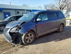 Salvage cars for sale at Wichita, KS auction: 2015 Toyota Sienna LE