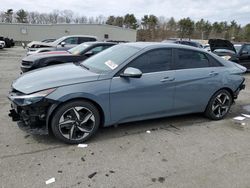 Salvage cars for sale at Exeter, RI auction: 2022 Hyundai Elantra Limited