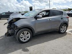 Salvage cars for sale at Miami, FL auction: 2017 KIA Sportage LX