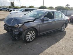 Salvage cars for sale from Copart Miami, FL: 2014 Honda Accord EXL