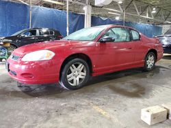 Chevrolet Montecarlo salvage cars for sale: 2007 Chevrolet Monte Carlo LT