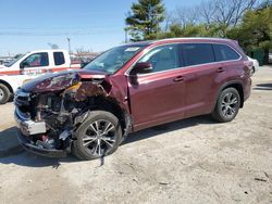 Toyota Highlander xle salvage cars for sale: 2016 Toyota Highlander XLE