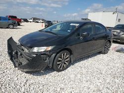 Salvage cars for sale from Copart New Braunfels, TX: 2015 Honda Civic EXL