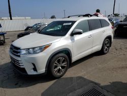 Salvage cars for sale at Van Nuys, CA auction: 2018 Toyota Highlander LE