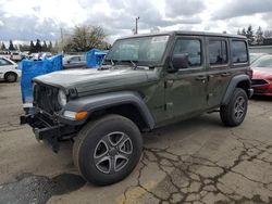 Salvage cars for sale at Woodburn, OR auction: 2022 Jeep Wrangler Unlimited Sport