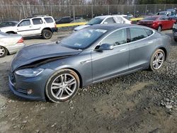 Salvage cars for sale at Waldorf, MD auction: 2012 Tesla Model S
