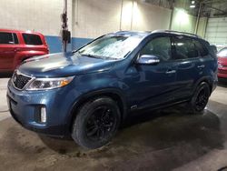 Salvage cars for sale from Copart Woodhaven, MI: 2015 KIA Sorento LX