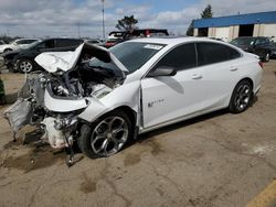 Salvage cars for sale from Copart Woodhaven, MI: 2019 Chevrolet Malibu RS