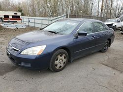 Salvage cars for sale at Portland, OR auction: 2007 Honda Accord LX