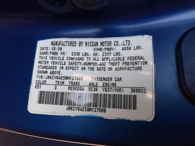 2008 Infiniti G37 Base