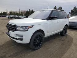 Land Rover salvage cars for sale: 2016 Land Rover Range Rover HSE