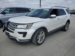 Salvage cars for sale at Grand Prairie, TX auction: 2018 Ford Explorer Limited