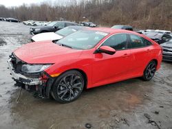 Salvage cars for sale at Marlboro, NY auction: 2021 Honda Civic Sport