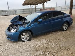 Salvage cars for sale at Temple, TX auction: 2013 Honda Civic LX
