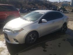 Salvage cars for sale at Reno, NV auction: 2016 Toyota Corolla L