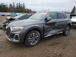 Salvage cars for sale at Bowmanville, ON auction: 2022 Audi Q5 Premium Plus 45