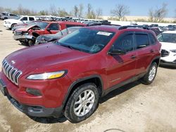 Jeep Cherokee Sport salvage cars for sale: 2017 Jeep Cherokee Sport