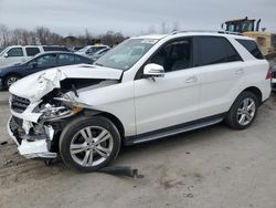 Salvage cars for sale at Duryea, PA auction: 2015 Mercedes-Benz ML 350 4matic