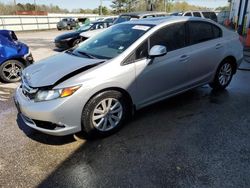 Honda salvage cars for sale: 2012 Honda Civic EX