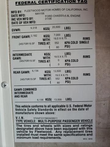 2007 Bounder 2007 Ford F550 Super Duty Stripped Chassis