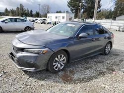 Salvage cars for sale at Graham, WA auction: 2022 Honda Civic LX