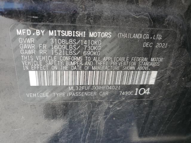 2022 Mitsubishi Mirage G4 ES