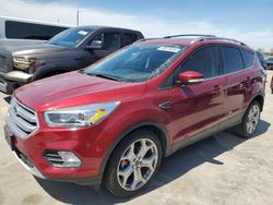 Salvage cars for sale at Grand Prairie, TX auction: 2017 Ford Escape Titanium