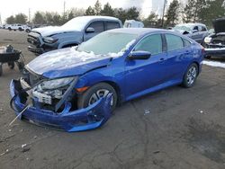 Honda salvage cars for sale: 2016 Honda Civic LX