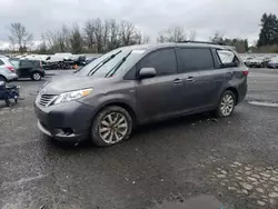 Salvage cars for sale from Copart Portland, OR: 2017 Toyota Sienna XLE