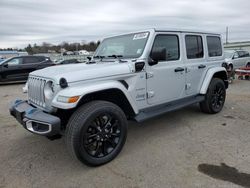 Salvage cars for sale at Pennsburg, PA auction: 2022 Jeep Wrangler Unlimited Sahara 4XE