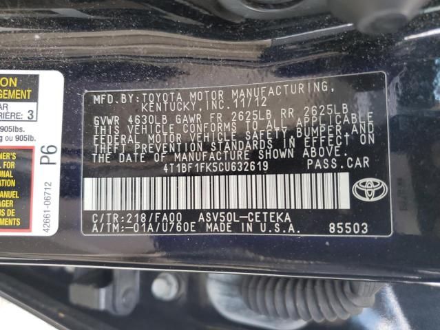 2012 Toyota Camry Base