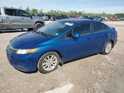 Salvage cars for sale from Copart Houston, TX: 2012 Honda Civic EXL