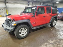 Jeep Wrangler salvage cars for sale: 2018 Jeep Wrangler Unlimited Sport