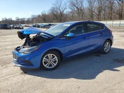 Salvage cars for sale at Ellwood City, PA auction: 2018 Chevrolet Cruze LT